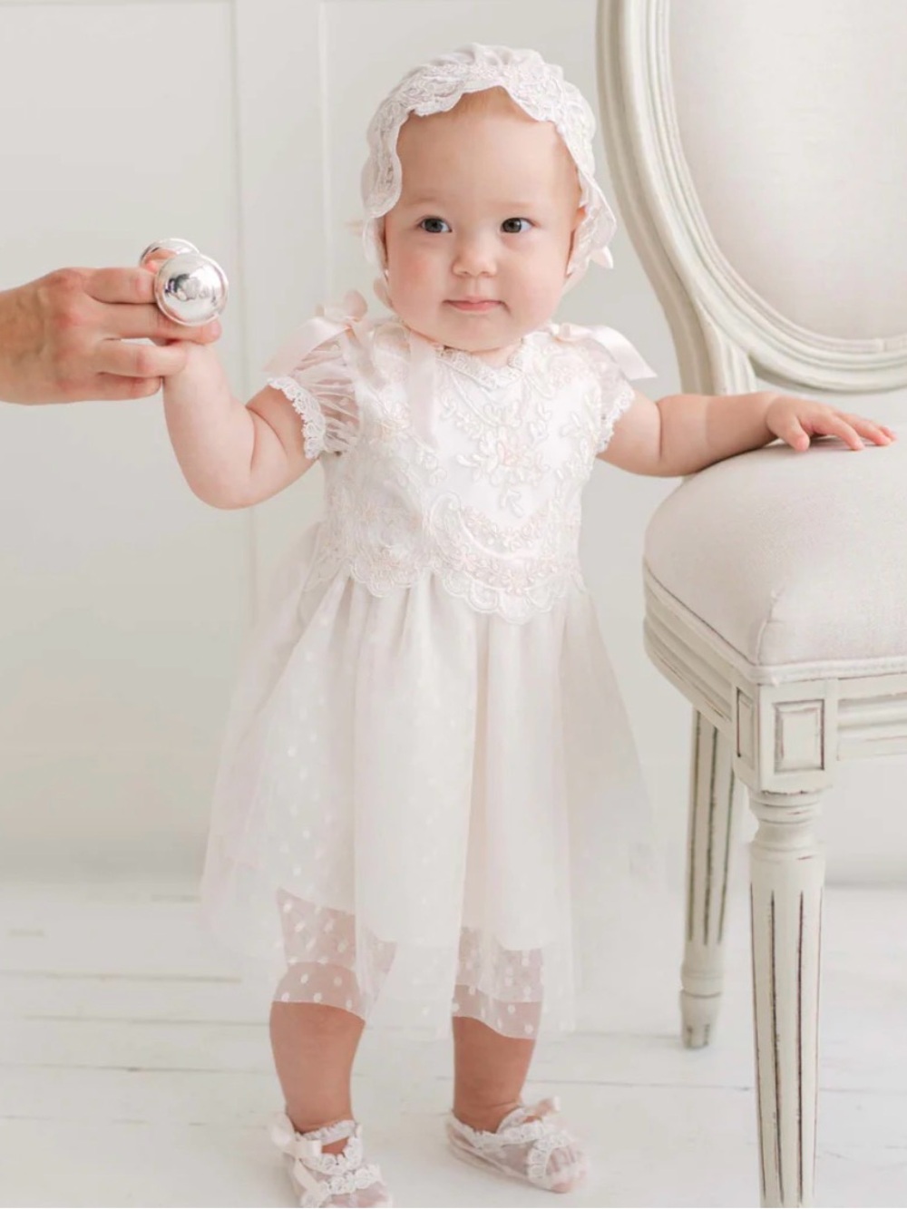 Baby Beau and Belle Sophia dress and bloomers Christening gown 3-6 month